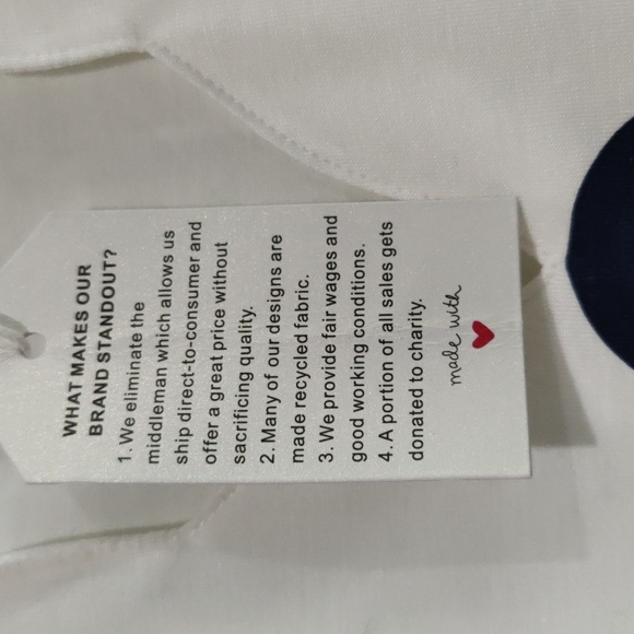 NET Made with Love ❤️ Anchor ⚓ Cotton Blend Open Shoulder Dress Large #821 - Picture 3 of 5